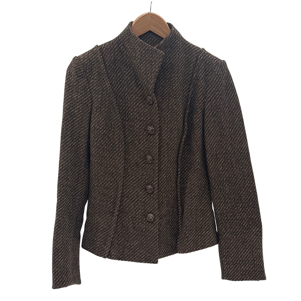 Peruvian Connection Blazer Tweed Brown Old Money Riding Women 6 Luxury Wool